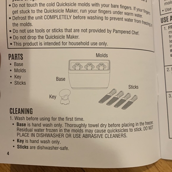 NWT-Pampered Chef quicksicle maker and accessory set - Picture 4 of 4